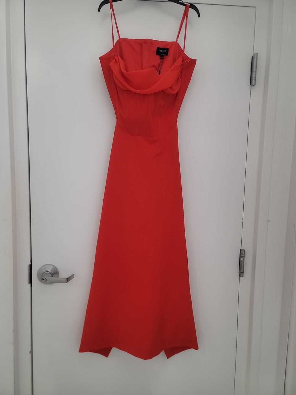 Bardot Red Spaghetti-Strap Maxi Dress